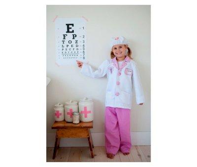 Doctor Costume Pink 5-6 Years