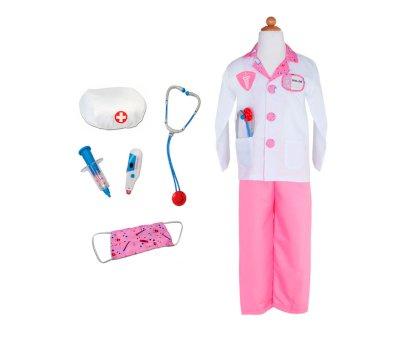 Doctor Costume Pink 5-6 Years