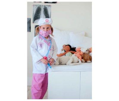 Doctor Costume Pink 5-6 Years