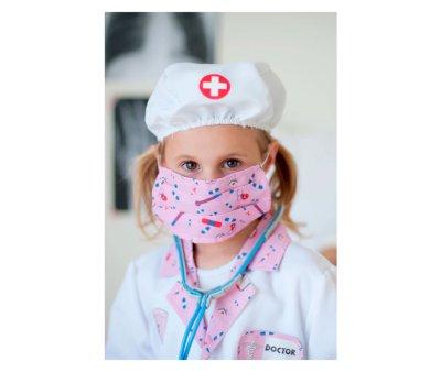 Doctor Costume Pink 5-6 Years