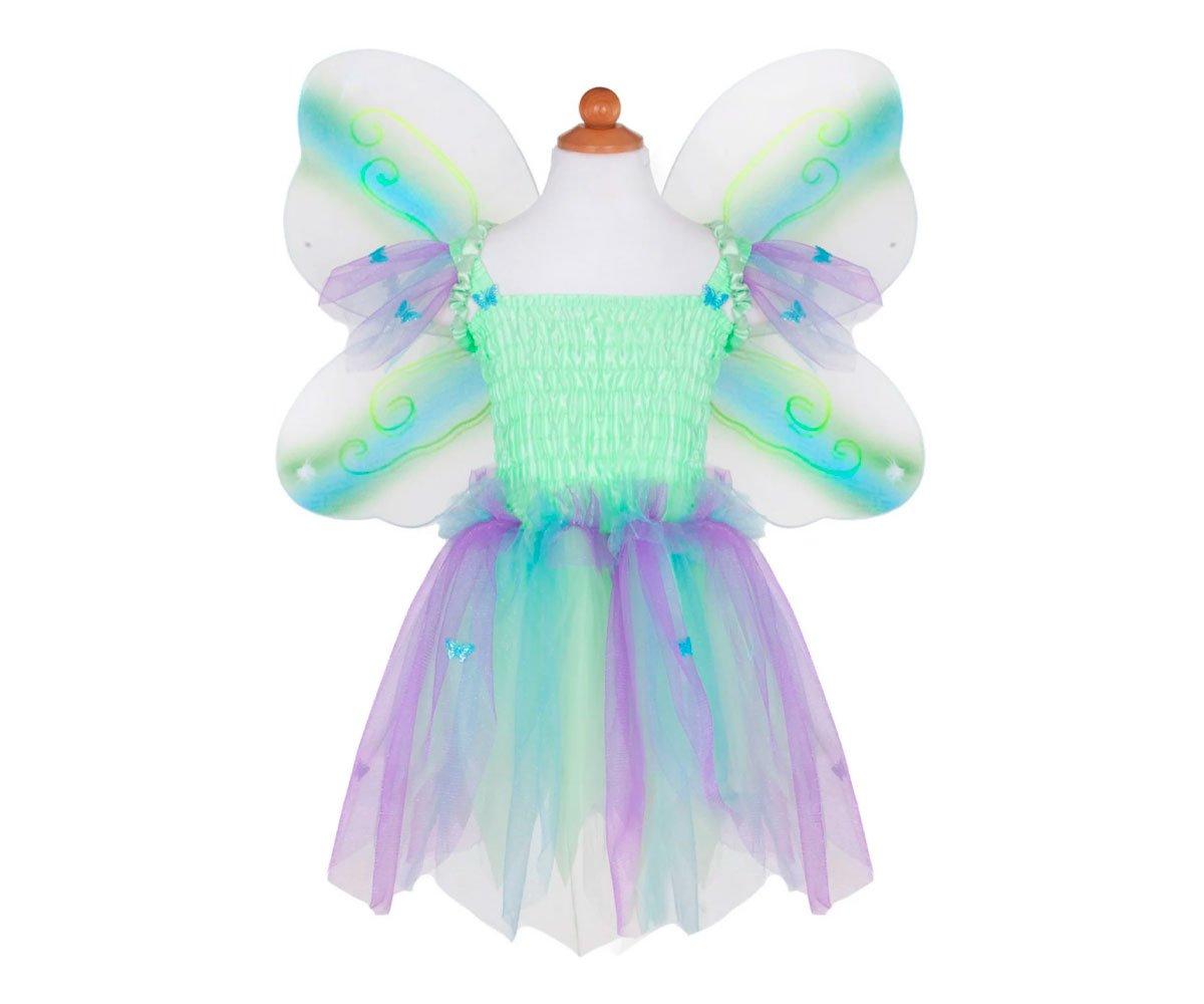 Déguisement Papillon Robe, Ailes & Baguette Taille 5-6 ans pour l