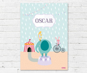Poster mural cirque personnalisable