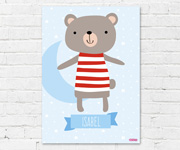 Poster mural ourson personnalisable
