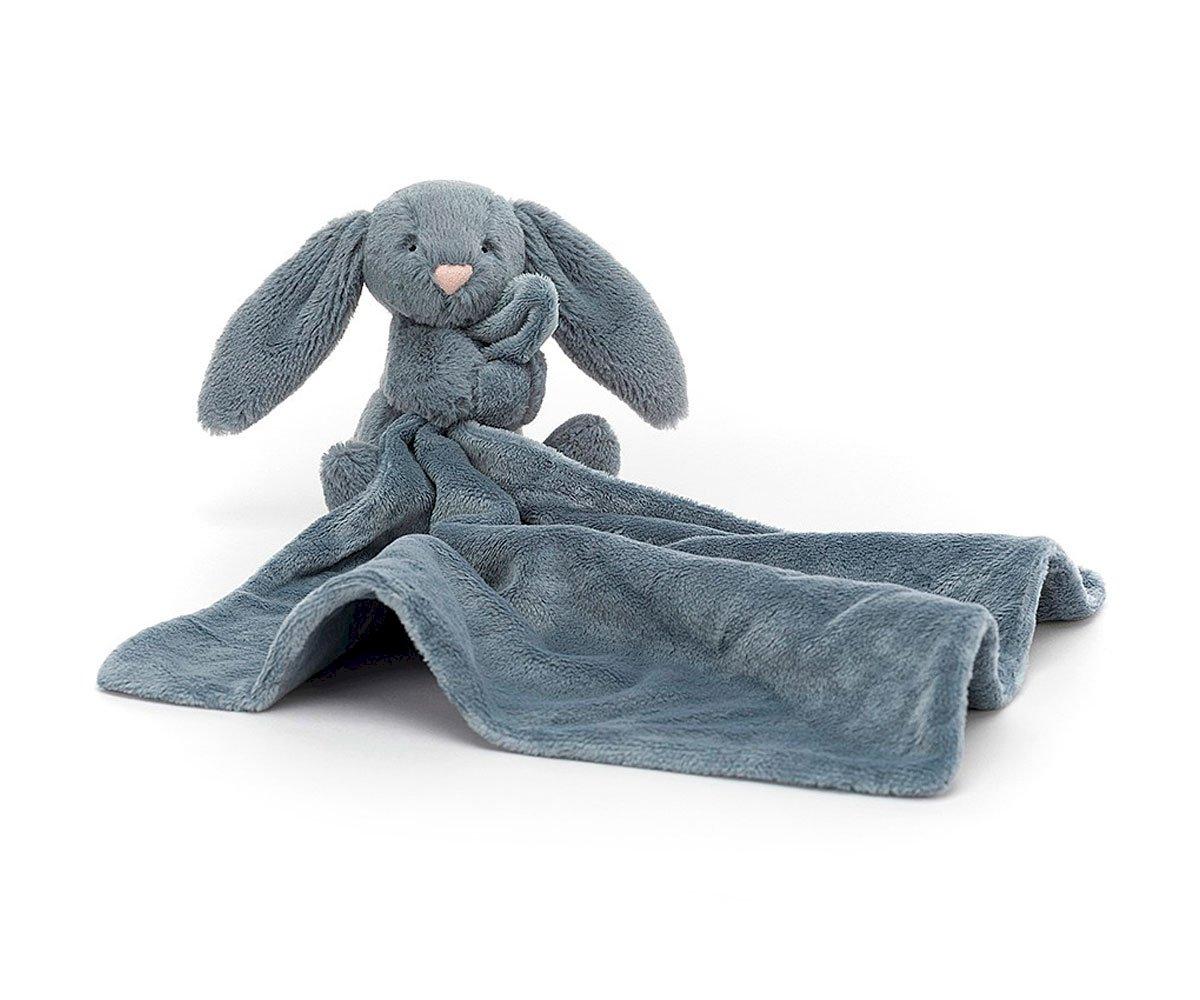 Coelhinho Azul Escuro Doudou Bashful - Personalizado