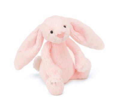 Bashful Pink Soft Bunny Rattle Personalised