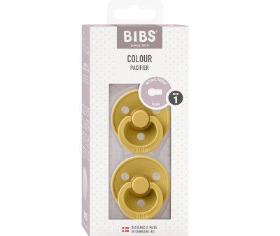 2 Chupetes BIBS Colour Round Mustard/Mustard