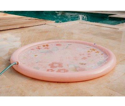 Alfombra de Agua con Rociadores Flores y Mariposas   150 CM