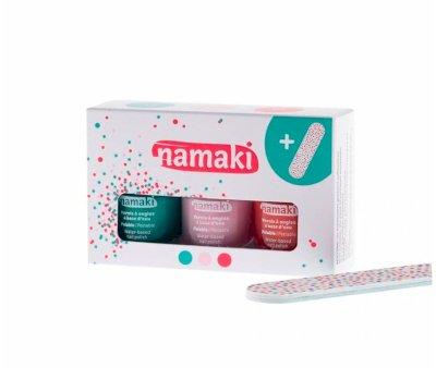 Lot de 3 Vernis  Ongles  l'Eau Vert ,Rose, Corail avec une Lime