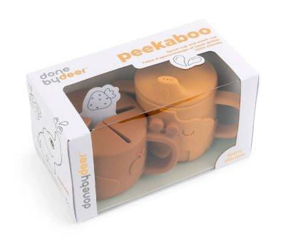Tazza e Dispenser Snack Peekaboo Deer Friends Mustard