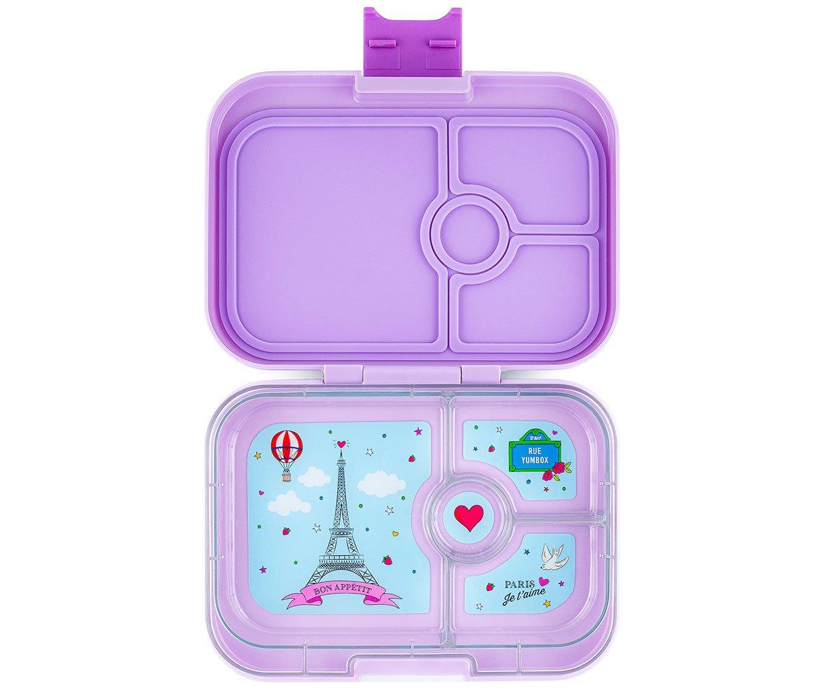 Lancheira Yumbox Panino Purple Paris Je T'aime Com 4 Compartimentos