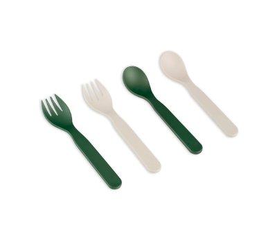 Set de 2 Juegos de Cubiertos  PLA  Green/Cream