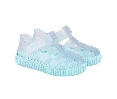 Cangrejeras Infantil Nico Velcro Cristal Transparente/Aguamarina