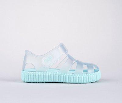 Cangrejeras Infantil Nico Velcro Cristal Transparente/Aguamarina