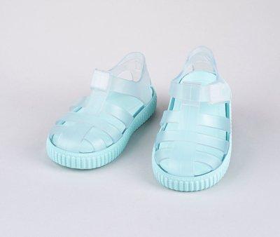 Cangrejeras Infantil Nico Velcro Cristal Transparente/Aguamarina