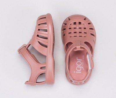 Cangrejeras Infantil Igor Velcro Tobby Solid Rosa