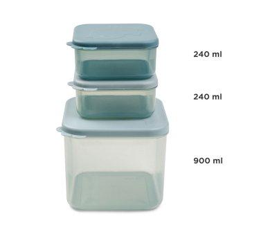 Set 3 Scatole M Porta Alimenti Elphee Blue