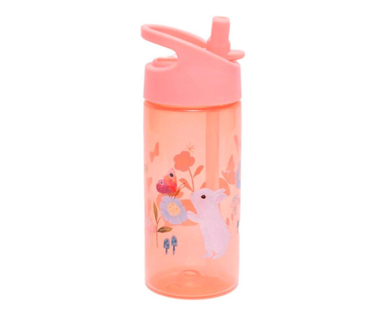 Bouteille en plastique avec paille Bunny personnalisable