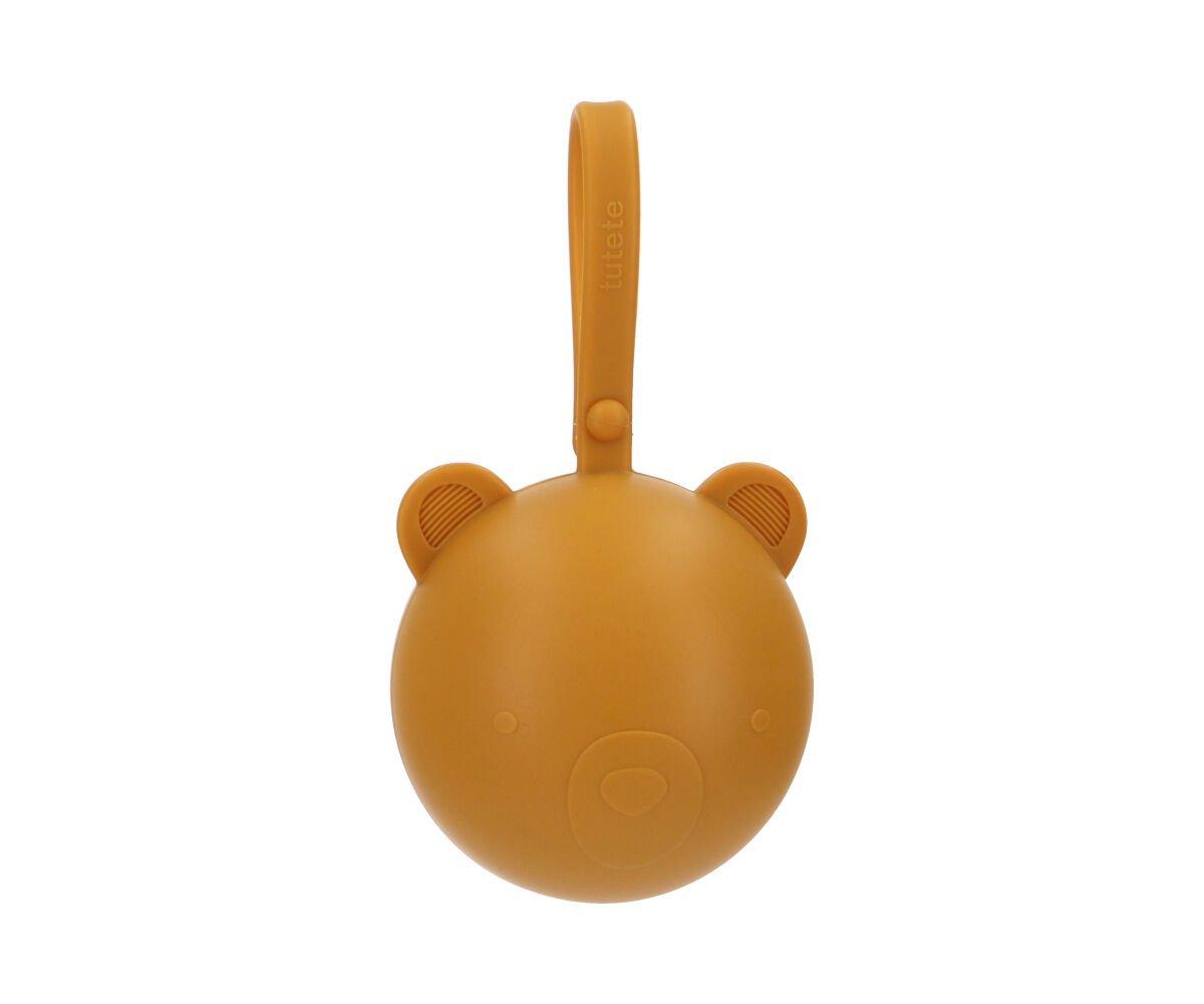 Guarda chupeta Silicone  Bear Mustard