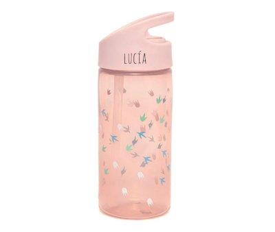 Botella Plstico con Pajita Dino Personalizable