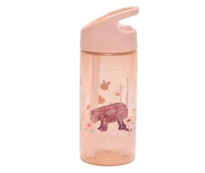 Bouteille en plastique avec paille Humming Bear personnalisable