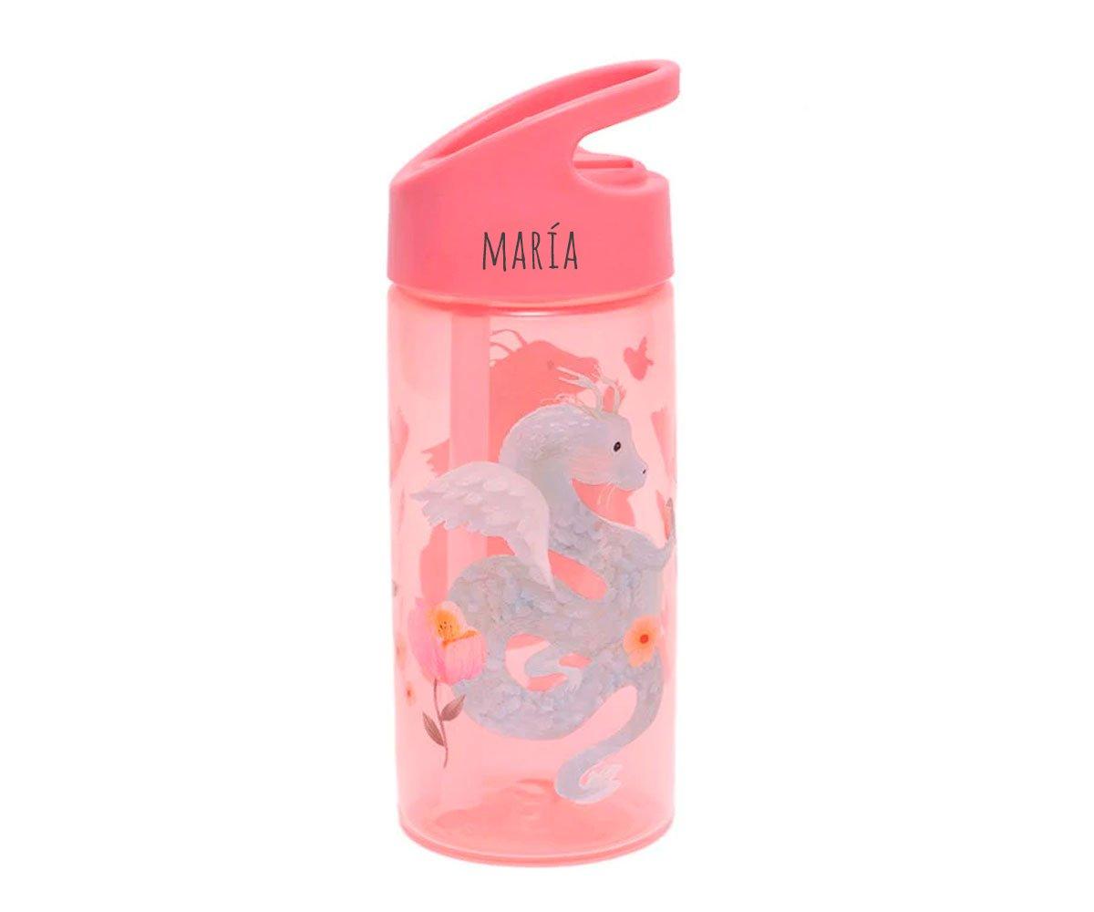 Botella Plástico Con Pajita Fairytale Dragon - Personalizado