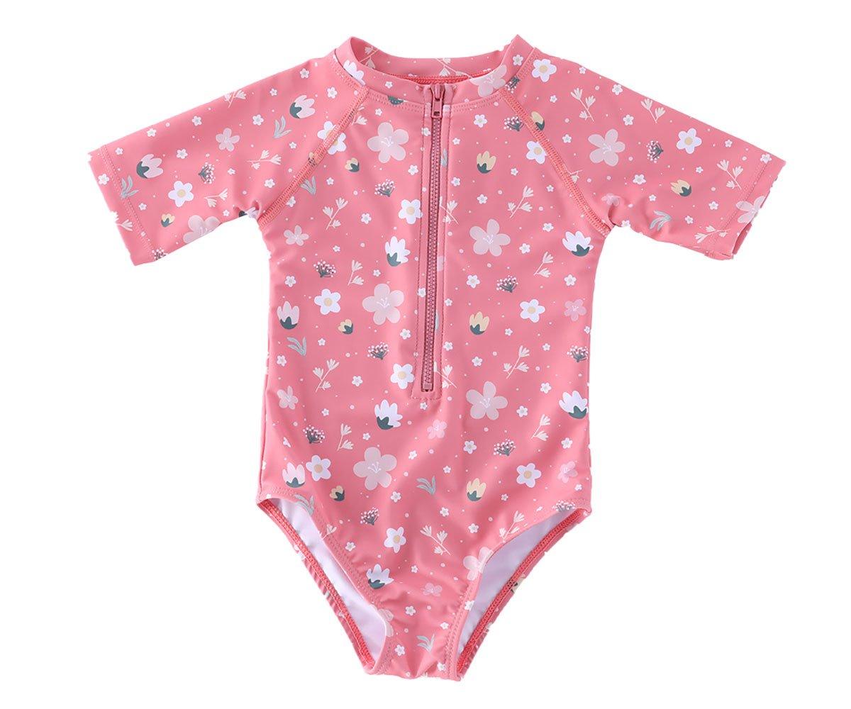 Maillot De Bain Zippé Flowers