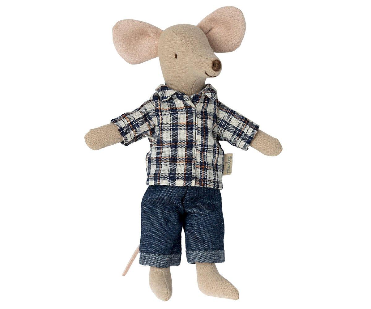 Papa Mouse avec chemise et jean