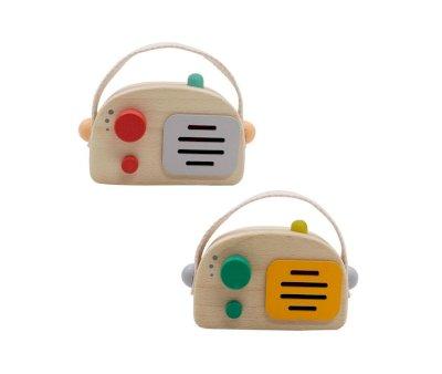Radio de Madeira Music Box Spring Song Red