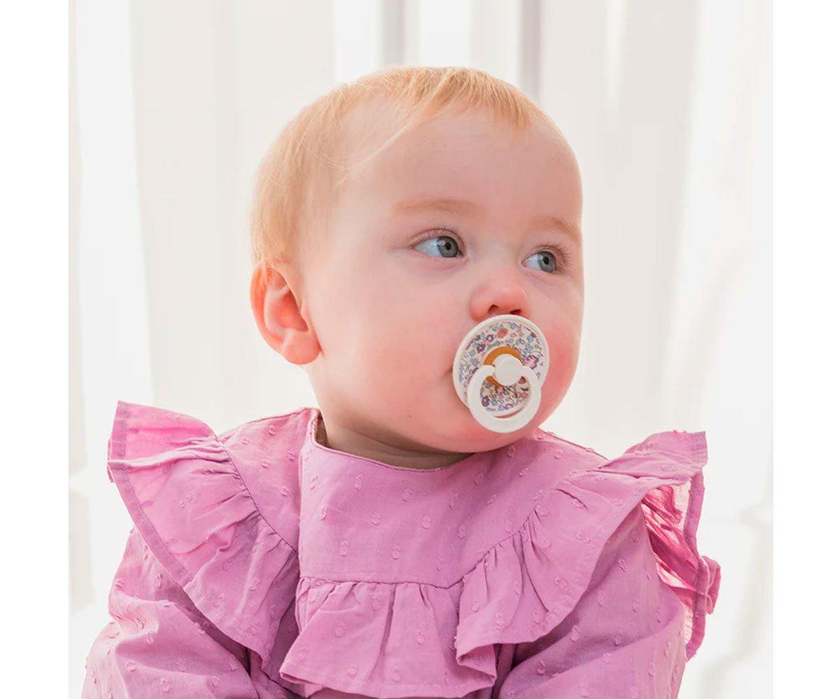 2 Chupetes BIBS Colour Round Liberty Eloise Blush Mix