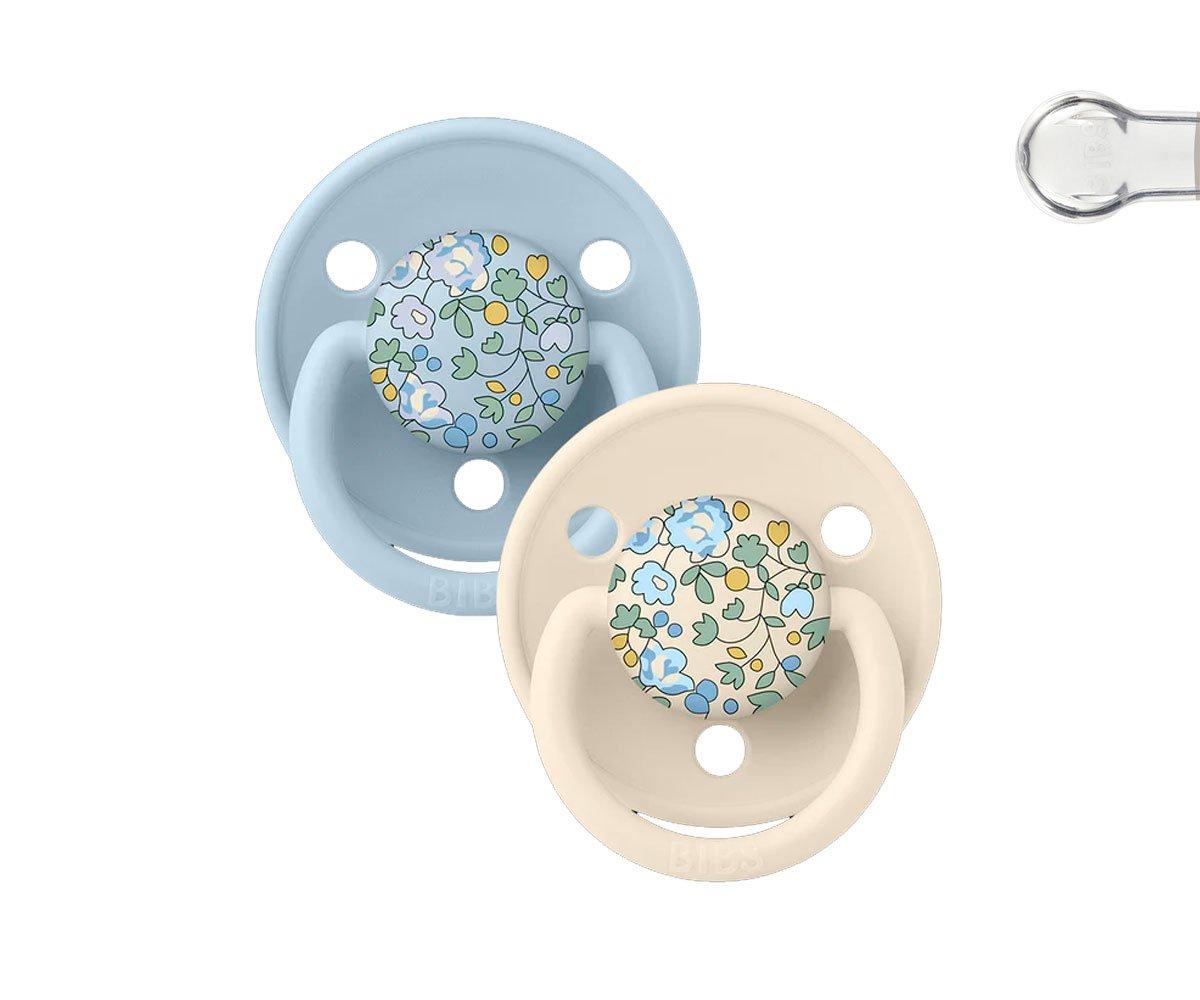 2 Succhietti BIBS De Lux Eloise Baby Blue Mix Silicone