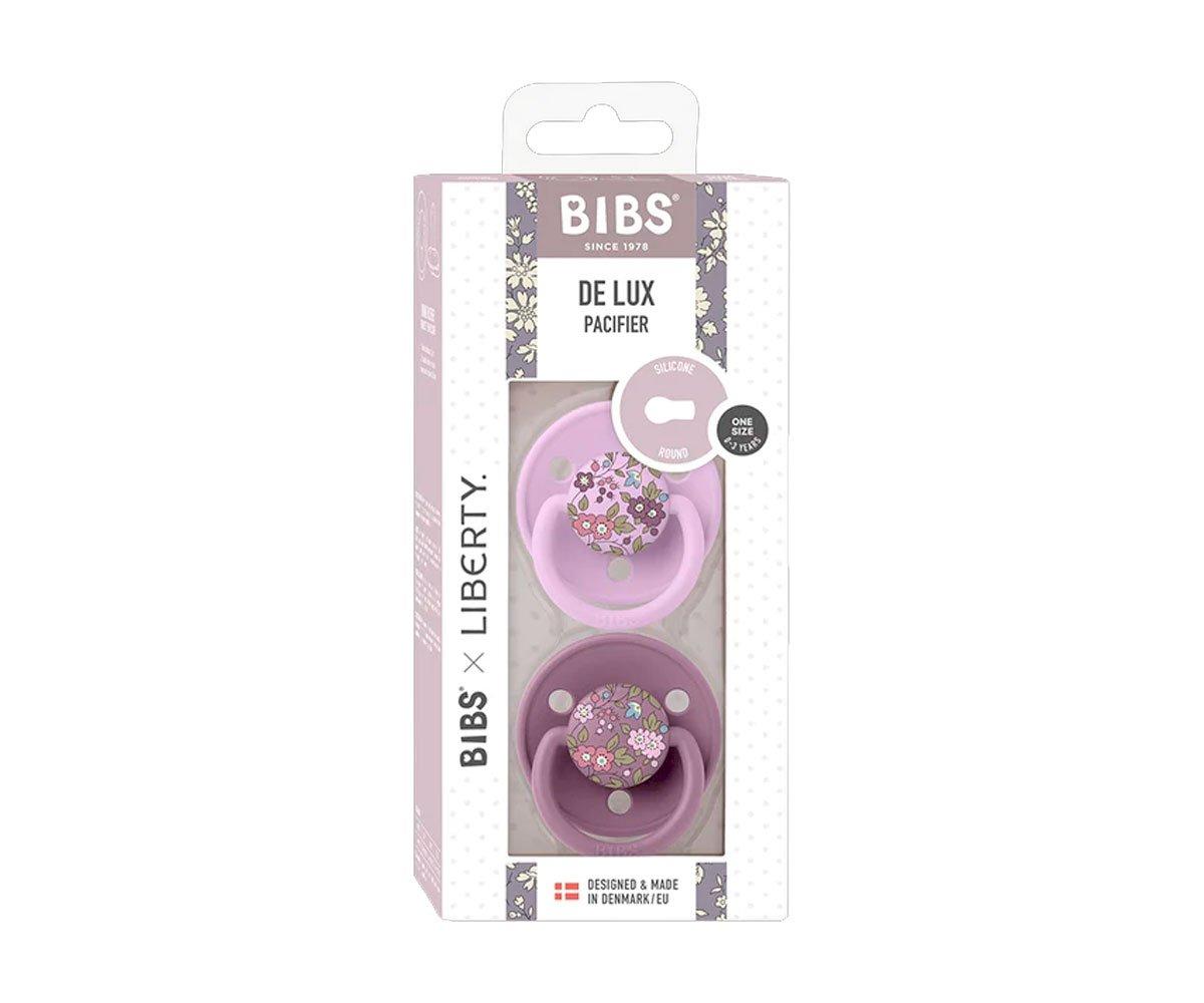  BIBS Chupetes de bebé, colección De Lux, Chupetes de bebé sin  BPA, fabricados en Dinamarca, juego de 2 chupetes de primera calidad color  flor/neblina