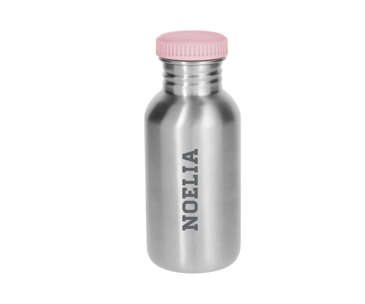 Garrafa de Ao Bsica Rosa Personalizvel 500ml