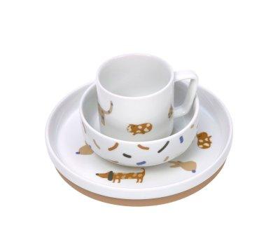 Stoviglie Porcellana 3 Pezzi Little Mateys Royal Blue