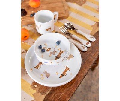 Stoviglie Porcellana 3 Pezzi Little Mateys Royal Blue