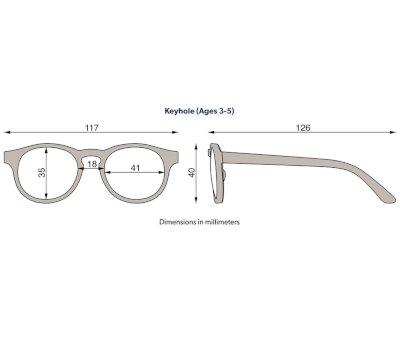 Gafas de Sol Flexibles Keyhole Bermuda Blue (3-5 aos)