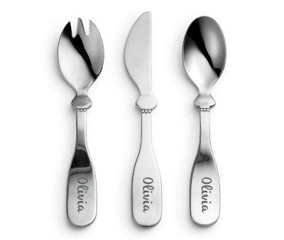 Set 3 Posate per Bambini Silver Personalizzabili