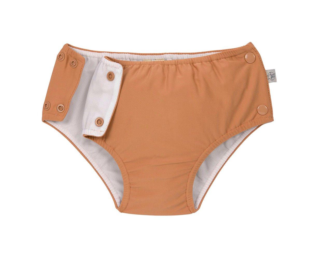 Couche Culotte De Bain à Boutons Caramel