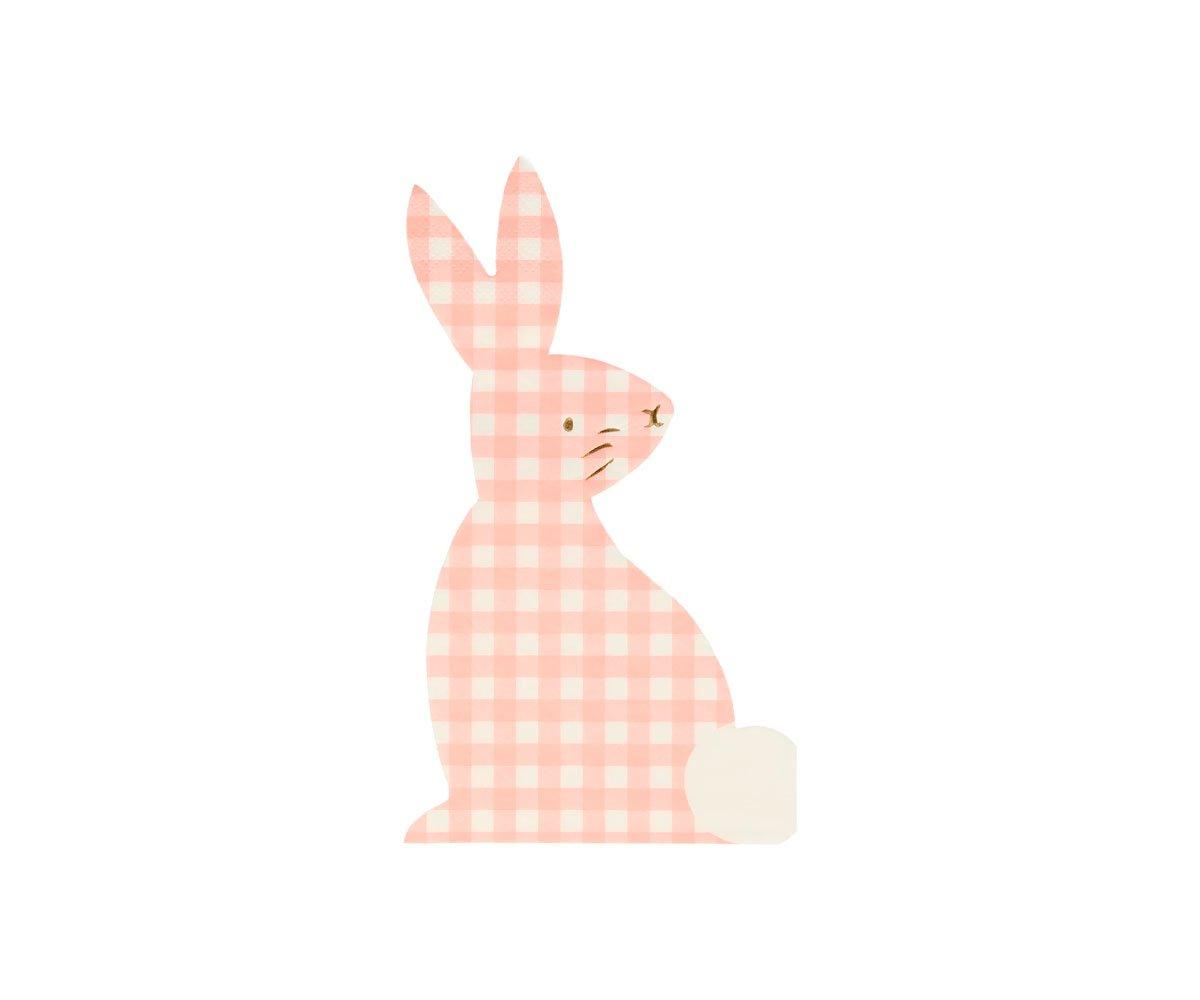 16 serviettes Bunny Gingham 