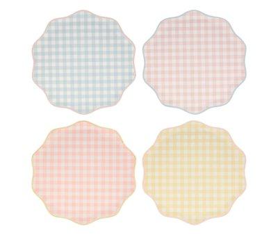 12 Piatti Carta Grandi Gingham
