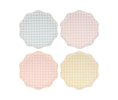 12 Piatti Carta Piccoli Gingham
