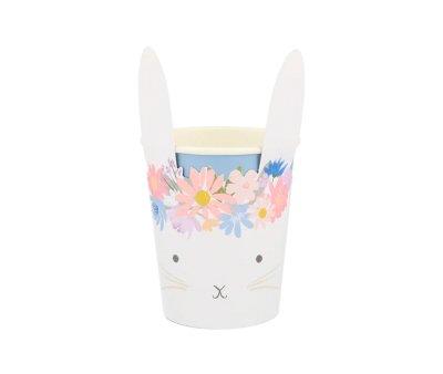 8 Bicchieri Carta Bunny Spring Floral
