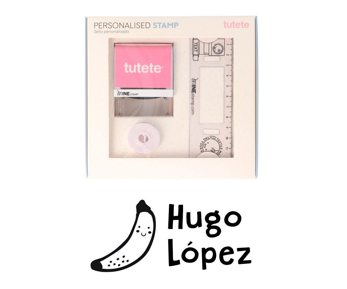 Sello Personalizado Banana + Cinta Blanca Para Ropa Oscura