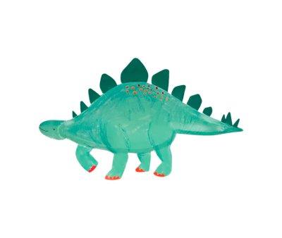 4 Piatti Grandi Carta Stegosaurus