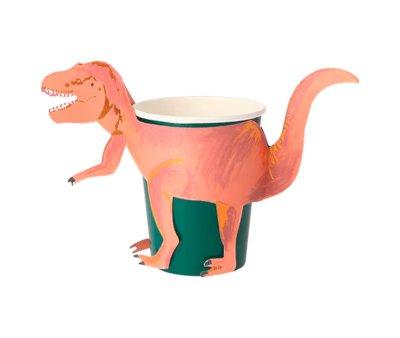 8 Bicchieri Carta T-Rex