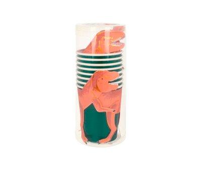 8 Bicchieri Carta T-Rex