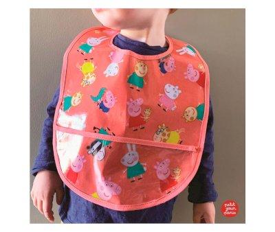 Bavoir impermable Orange Peppa Pig