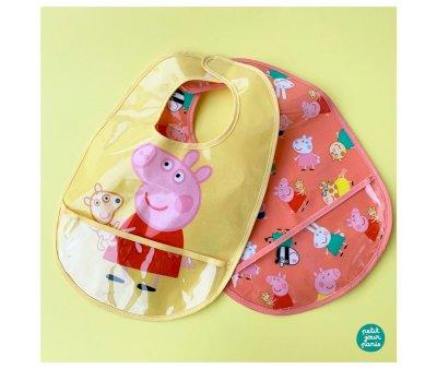 Bavoir impermable Orange Peppa Pig