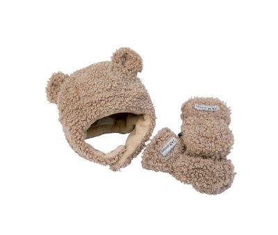 Set Cappellino e Guanti Teddy Oatmeal