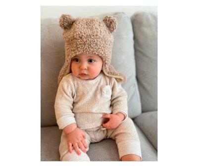 Set Cappellino e Guanti Teddy Oatmeal