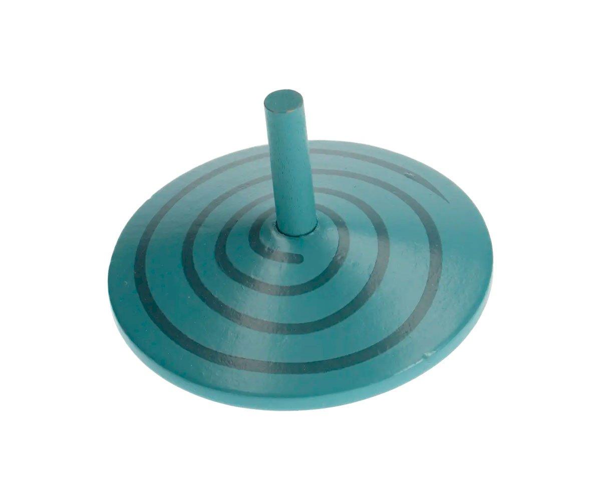 Peonza De Madera Espiral Azul